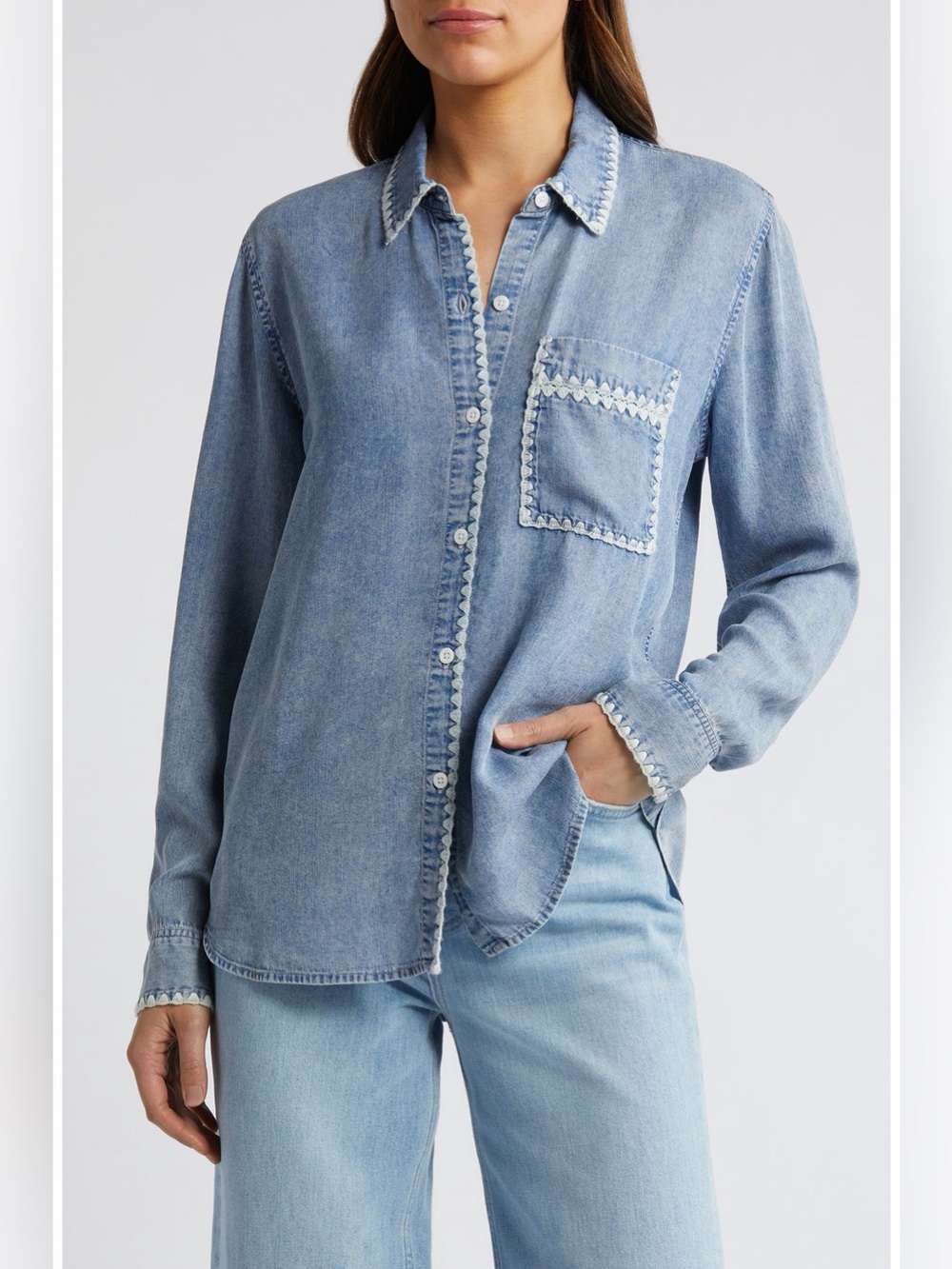 Light Blue Denim Shirt — Women